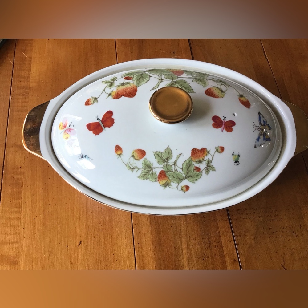 Beautiful Rare China casserole Serving Bowl with Lid